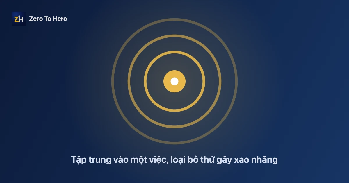 Làm việc sâu là gì: các vòng tròn tập trung vào một việc